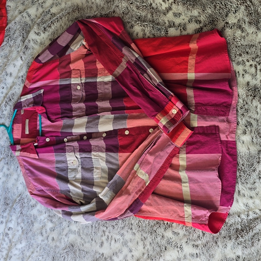 Mens sz L burberry button up
